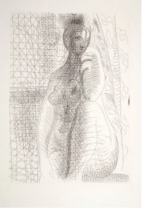 Picasso Femme nue a La Jambe Pliee original print