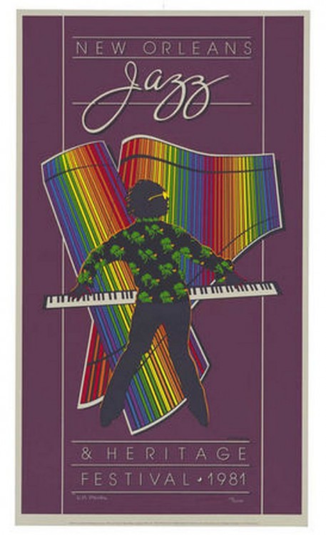 Jazz Fest Poster 1981 - Barnett Fine Art